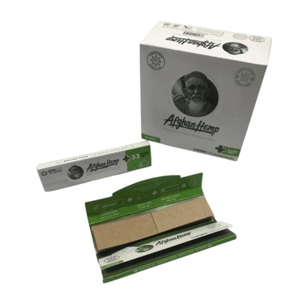 Afghan Hemp Rolling Papers King Size + Tips