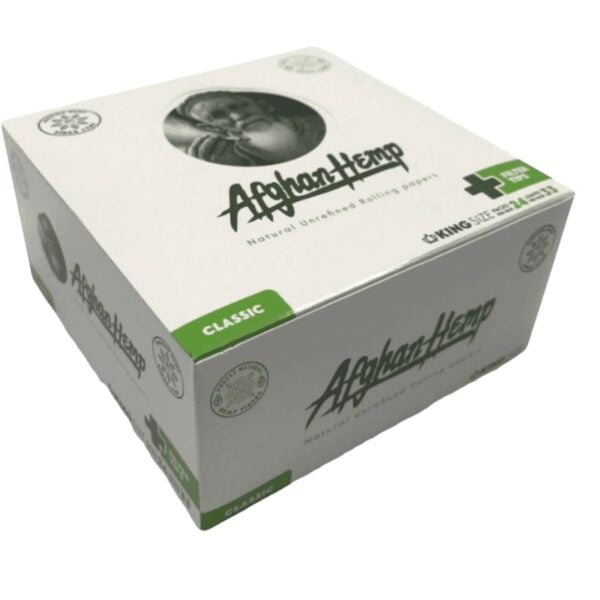 Afghan Hemp Rolling Papers King Size + Tips Box Gallery