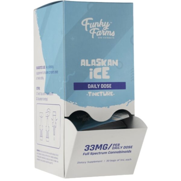 Funky Farms CBD Daily Dose Alaskan Ice Tincture 33MG 1mL Box Gallery