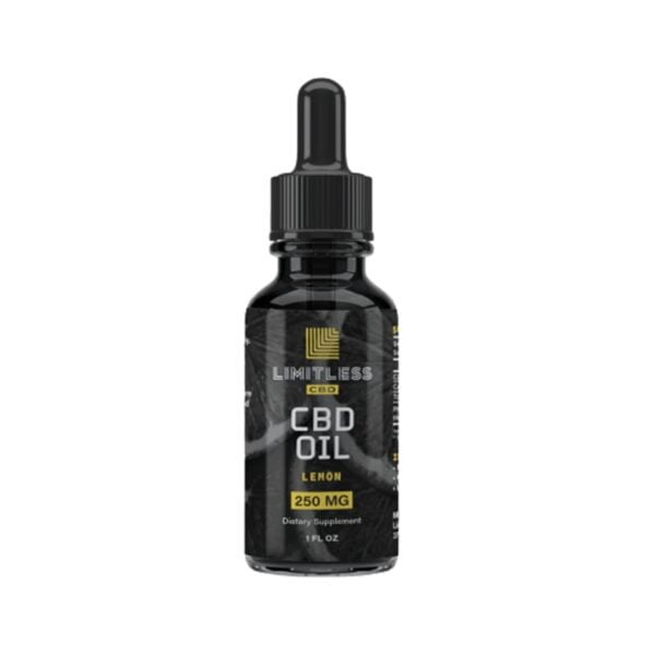 Limitless Lemon CBD Isolate Oil Wellness Drops Tincture 1oz-250MG
