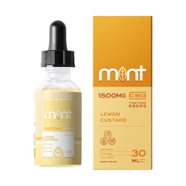 Mint Wellness Lemon Custard CBD Tincture Drops 30mL-1500MG