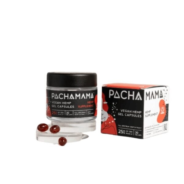 Pachamama CBD Vegan Gel Capsules Box