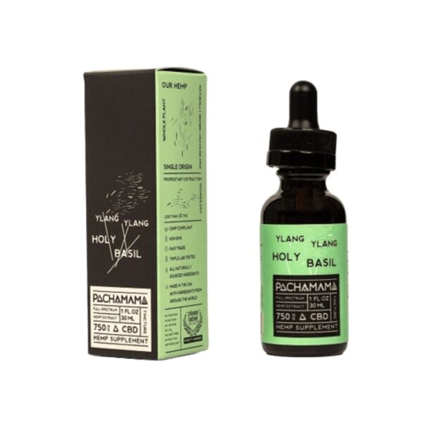 Pachamama Create Ylang Ylang Holy Basil CBD Tincture 30ml-750MG