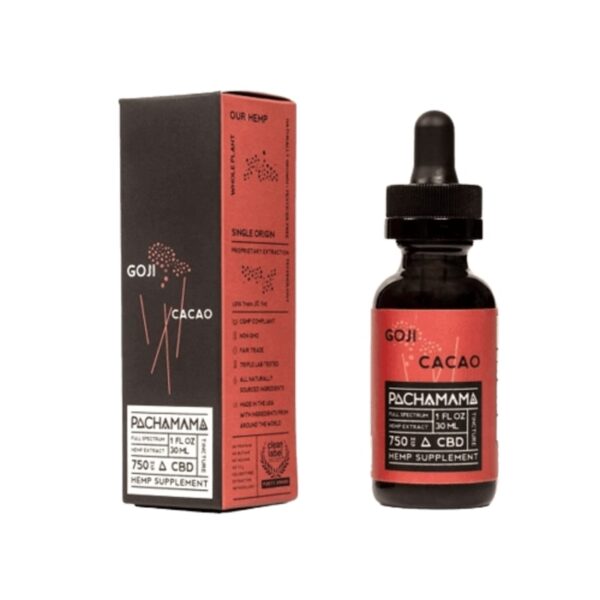 Pachamama Focus Goji Cacao CBD Tincture 30mL-750MG