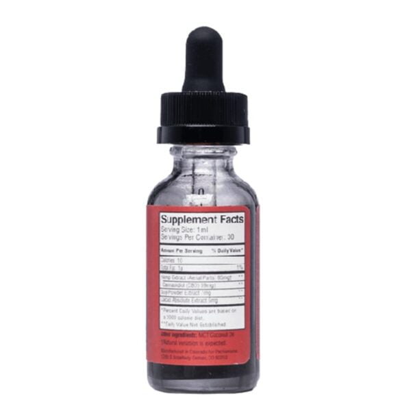 Pachamama Focus Goji Cacao CBD Tincture 30mL-750MG Back