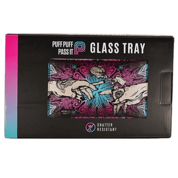 Puff Puff Pass It Glass Tray Pink