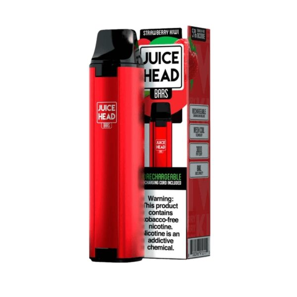 Juice Head Bars 3000 Puff 50MG Free Nicotine Disposable Strawberry Kiwi