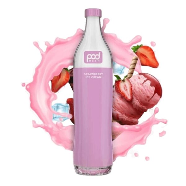 Pod Mesh Flo 4000 Puff 55MG Disposable Strawberry Ice Cream