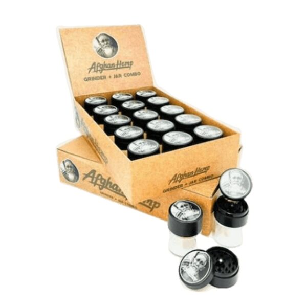 Afghan Hemp Grinder Tarro con tapa (Display 15)