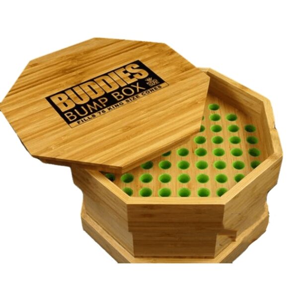 Buddies Wood Bump Box King Size Pre roll filling device semi Abierto