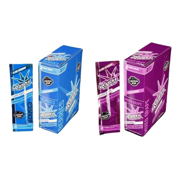 Kush Flavored herbal hemp wraps 25 por caja