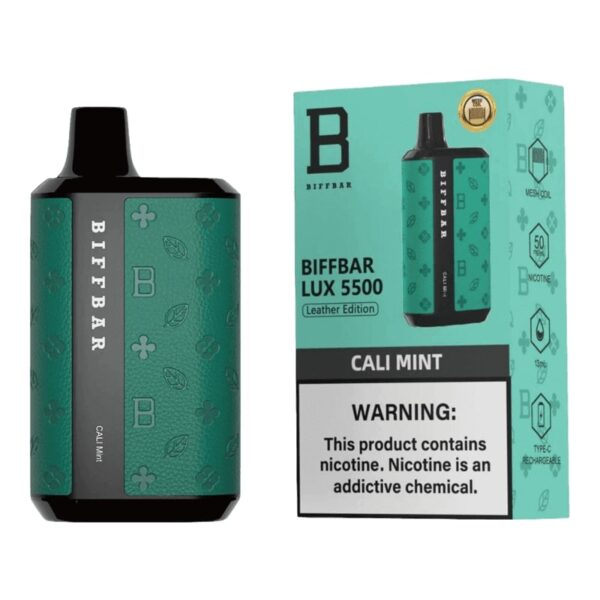 BiffBar Lux 13 ML 5500 PUFFS Desechable Cali Mint