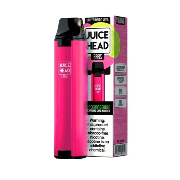 Juice Head Bars 3000 Puff 50MG Free Nicotine Disposable Watermelon Lime