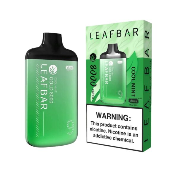 Leaf Bar Gold 8000 Puffs Desechable Cool Mint