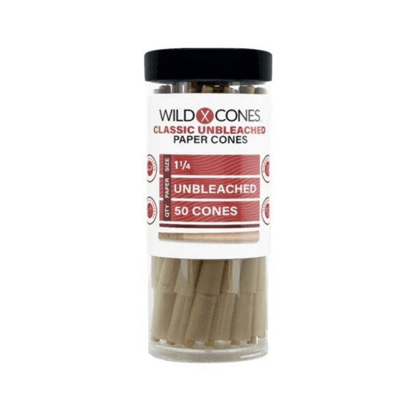 Wild Hemp - Cones 50ct Jars Unbleached 1 1/4