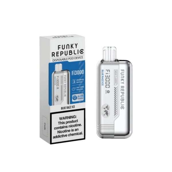 Funky Republic Fi3000 3000 Puffs Desechable Blue Razz Ice