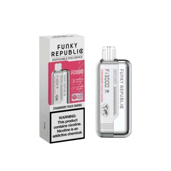 Funky Republic Fi3000 3000 Puffs Desechable Strawberry Peach Sakura