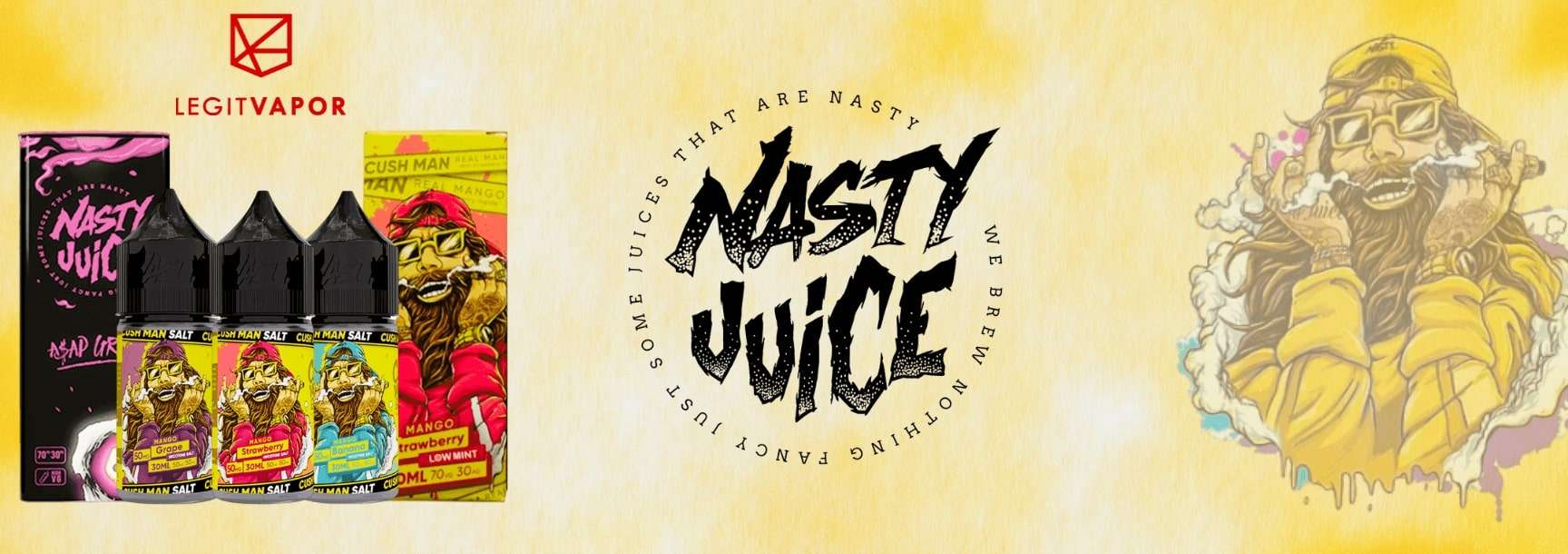 Banner para el home slider de los nuevos líquidos Rush Pop de la marca Nasty