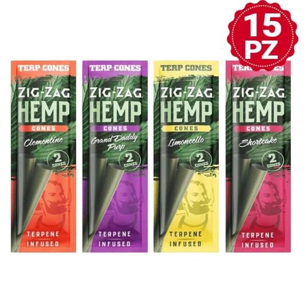 Zig Zag Hemp Conos Terp piezas